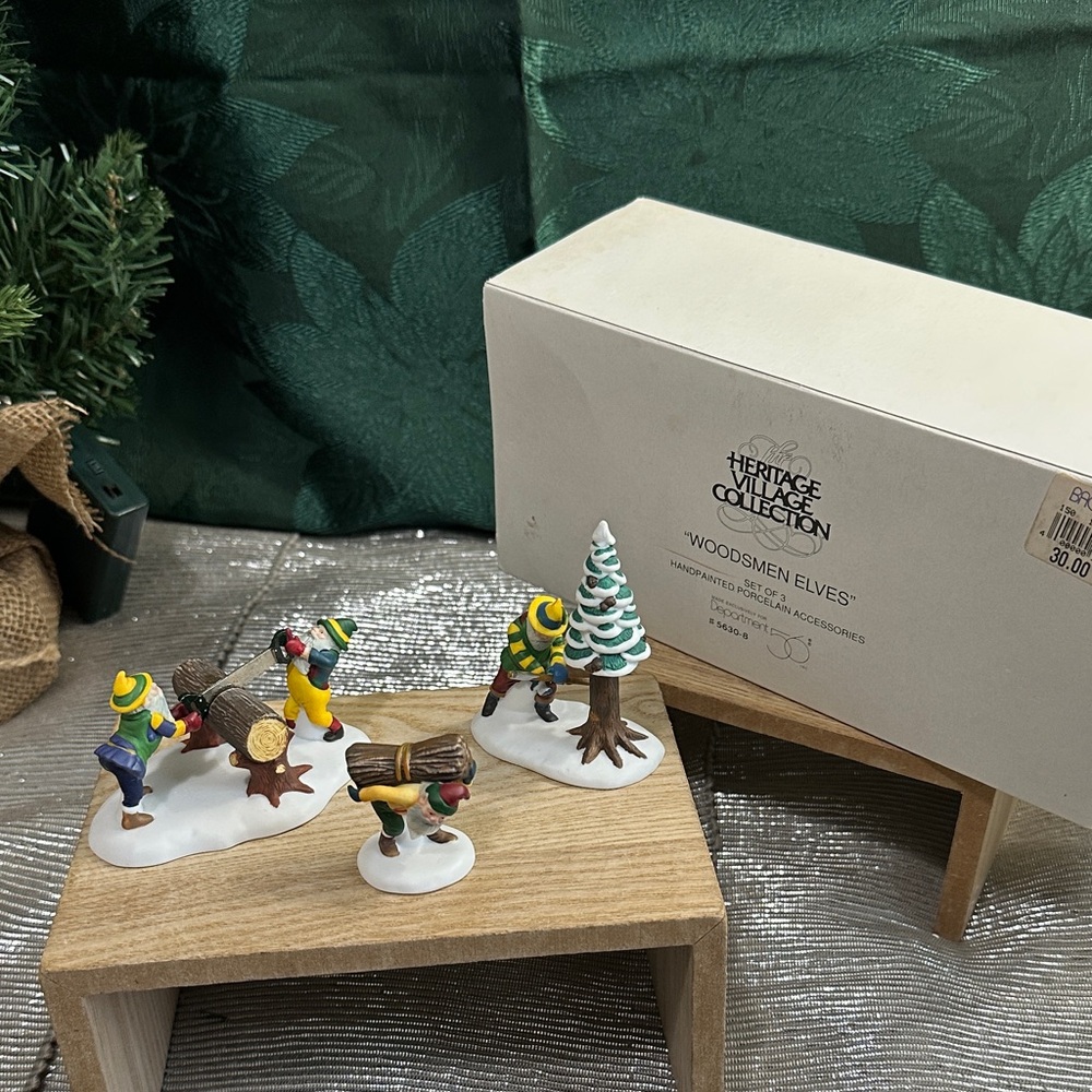 Dept‎ 56 Village Collection Woodsmen Elves Porcelain Figurines